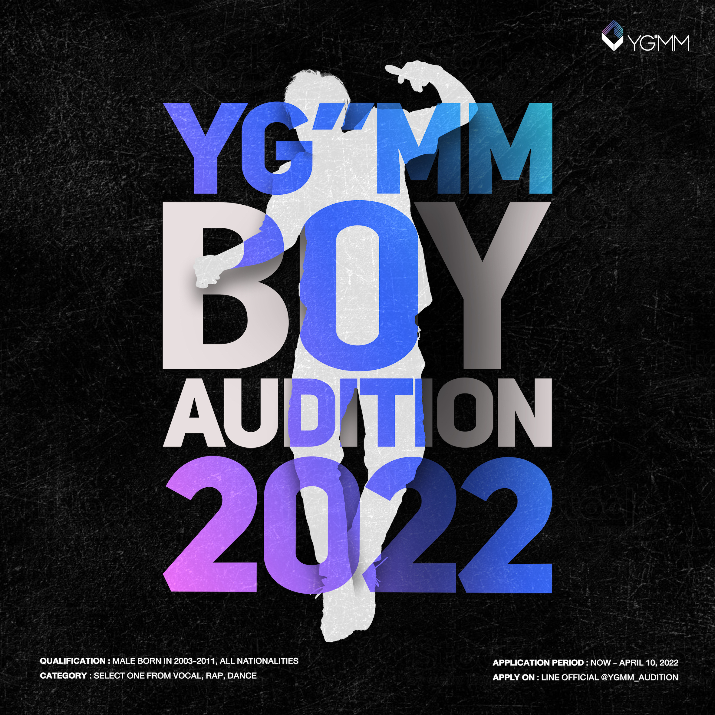 YG”MM BOY AUDITION 2022 SQUARE